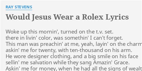 would jesus wear a rolex lyrics